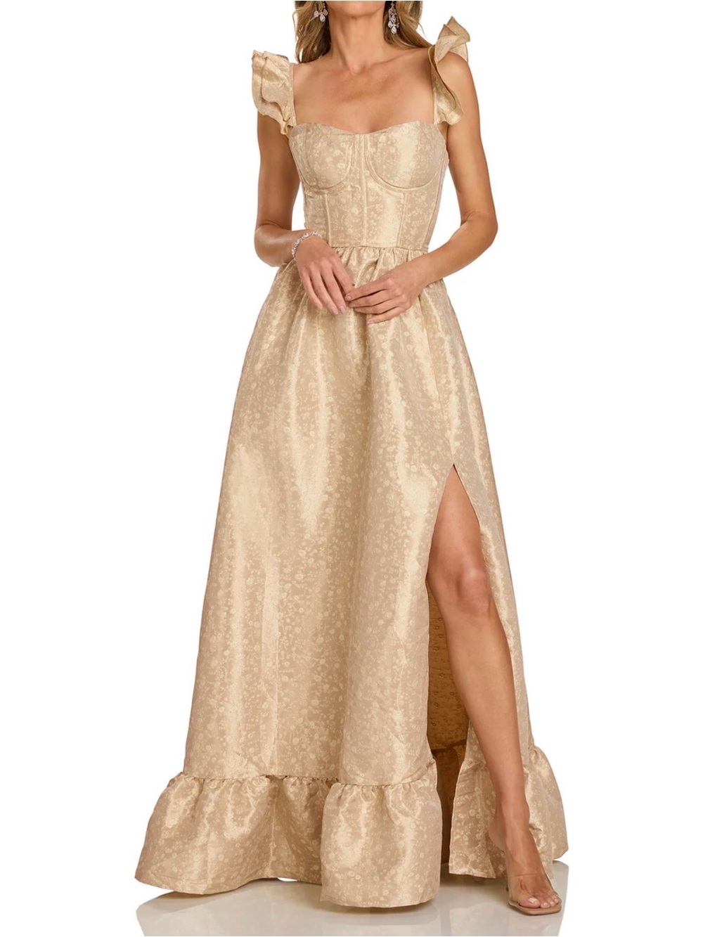 Trish Scully Cosette Jacquard Gown